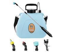 Nikou Pulvérisateur Électrique de Jardin 8L, Pulvérisateur à Pression à Batterie avec 3 Buses, Pistolet Télescopique de 47 à 80 cm, Bretelles Réglables, pour Jardin Arrosage Pelouse Cour Nettoyage
