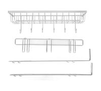 Nikou Rack d'épices de réfrigérateur Space en acier inoxydable Organisateur d'assaisonnement de réfrigérateur avec rack de crochet
