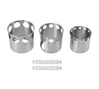 Nikou Réchaud à bois en acier inoxydable - Réchaud d'extérieur portable pour branches de bois, feuilles, pommes de pin, kit de cuisine, idéal pour le camping et