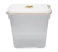 Nikou Récipient de stockage de riz, étanche et hermétique en polypropylène épais avec couvercle pour farine et céréales, transparent, capacité de 15 kg