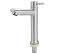 Nikou Robinet d'eau - G1/2 Robinet de lavabo Robinet de lavabo en acier inoxydable Robinet d'eau froide simple Assemblage de vidange pour cuisine de salle de bains à domicile
