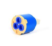 Nikou Robinet mélangeur d'eau à cartouche en céramique de 35 mm, robinet de contrôle intérieur, construction en plastique PP, cartouche à disque en céramique pour cuisine et salle de bain