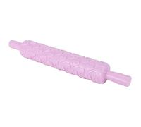 Nikou Rouleau à pâtisserie pour fondant, rouleau à gaufrer pour pâtisserie, biscuits et pâtisserie, design en forme de cœur, rouleau de pâte gravé, outil de pâtisserie, 38,1 cm de long