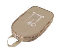Nikou Sac à ustensiles de cuisine de camping, pochette portable avec poignée pour barbecue, kaki, kit de cuisine léger pour une utilisation en extérieur