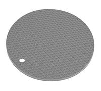 Nikou Set de table rond en silicone de qualité alimentaire épais pour four à micro-ondes, gris, accords de cuisine, tapis de table antidérapant, 30 cm de diamètre