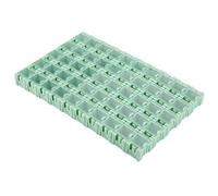 Nikou SMT Storage Box, 50Pcs Green SMT SMD Container Box Electronic Components Mini Storage Case