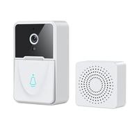 Nikou Sonnette Connectée X3 Smart Visual WiFi, Sonnette sans Fil, Interphone Vidéo Angle de Vision de 60°, Vision Nocturne, Audio Bidirectionnel, Prend en Charge Le Stockage Clou