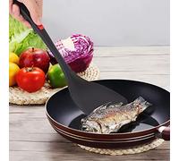 Nikou Spatule en silicone avec long manche, ustensile de cuisine résistant à la chaleur, outil de cuisine antidérapant, idéal pour la pâtisserie et la cuisine, 31,8 cm, BPA, rouge