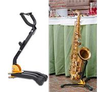 Nikou Support de saxophone alto, support de trépied de saxophone ténor alto réglable pliable en métal