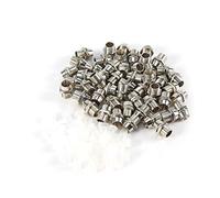 Nikou Supports LED 5mm, 50 Pièces Argent Métal Support de Lampe à Led, Panneau d'affichage Taille du Filetage 8 mm, Accessoire Base de Douille Filetée