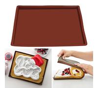 Nikou Swiss Roll Cake Mat - Tapis de cuisson en silicone Plateau de cuisson flexible Moule à biscuits en silicone pour biscuits à pizza, Feuille de plaque de cuisson pour four résistant à la chaleur
