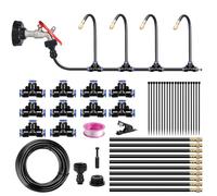 Nikou Système d'Irrigation Goutte-à-Goutte, 10m Tuyau Système D'irrigation Jardin Kit Arrosage Automatique de Jardin à 360° avec 10 Buses Réglables, Kit Irrigation à Brouillard pour Plantes Balcon