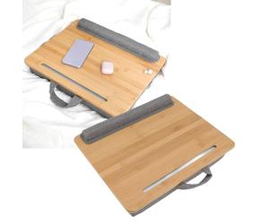 Nikou Table pour Ordinateur Portable, Laptop Desk, Table pour Lit, Plateau d'ordinateur Portable, Plateau De Lit Multifonction avec Coussin pour Lire, écrire, Jouer