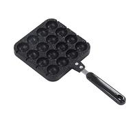 Nikou Takoyaki Plaque de cuisson 16 trous en alliage d'aluminium pour boulettes de viande en forme de pieuvre pour la maison et la cuisine - Antiadhésive - Facile à nettoyer - 30 x 24 cm
