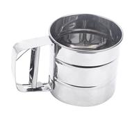 Nikou Tamis à farine avec poignée, 24 mailles en acier inoxydable à mailles fines pour farine et cacao en poudre, outil de cuisine, 16,5 x 11,4 cm, argenté