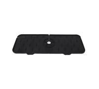 Nikou Tapis absorbant en silicone lavable et réutilisable pour cuisine, salle de bain, camping-car, noir, tapis de séchage pour comptoir d'évier, tapis de vidange de robinet