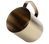 Nikou Tasse à bière de bureau en acier inoxydable, portable, 480 ml, pour la maison, l'extérieur, l'eau, le café, finition dorée, idéale pour la bière et le café