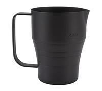 Nikou Tasse à mousser à lait en acier inoxydable avec bec effilé pour café latte et maison - Pichet à mousse de lait - 355 ml - Argenté