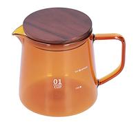 Nikou Tasse à thé en verre borosilicate, résistante à la chaleur, avec couvercle pour eau et café, bleu marron, récipient domestique de 300 ml, 11,9 oz, confortable, sûr, facile à (Brun)