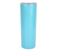 Nikou TASSE D'EAU DE TASSE DE VOYAGE EN ACIER INOXYDABLE AVEC COUVERCLE POUR CAFÉ, THÉ, BOISSONS CHAUDES OU FROIDES POUR LES BUREAUX À DOMICILE (Bleu brillant)