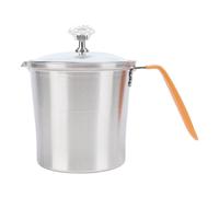 Nikou Tasse mousseur à lait en acier inoxydable 500ml, avec couvercle en verre, marquages de mesure précis pour les amateurs d'art au lait, café à domicile