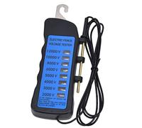 Nikou Testeur de Tension, Testeur de Cloture Electrique 12 kV 2000 à 12000 V, Pince de Poche de Détection avec 8 Voyants Néon, Étanche Indicateur Portable pour Jardin et Ferme, Bétail