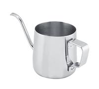 Nikou Théière à café en acier inoxydable à col de cygne de 250 ml, théière à bec étroit, bouilloire à café argentée pour verser avec précision, idéale pour le brassage