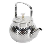 Nikou Théière en acier inoxydable avec filtre amovible, bouilloire en métal de 2 L pour la maison, hôtel, restaurant, motif à pois, pot de service sur cuisinière