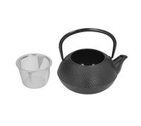 Nikou Théière en fonte avec 2 tasses, capacité de 800 ml, théière noire antique gravée, bouilloire japonaise pour la famille et les amis, cadeau