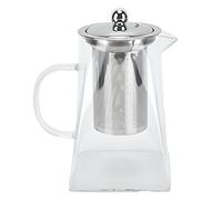 Nikou Théière en verre Transparent, bouilloire à thé avec filtre en acier inoxydable 304, pour le bureau et la maison (950 ml)