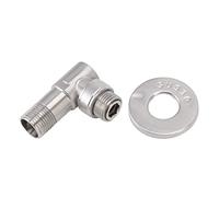 Nikou Vanne d'arrêt d'angle mâle G1/2, en acier inoxydable 304, 1 entrée 2 sorties, design intégré, vanne d'arrêt automatique pour toilettes, valve d'angle en métal