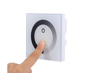 Nikou Variateur de panneau tactile, panneau tactile uni, interrupteur mural, barre lumineuse LED DC 12 V-24 V (blanc)