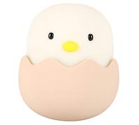 Nikou Veilleuse LED, lampe en silicone rechargeable USB en forme de poussin mignon pour la lecture(lumière blanche)