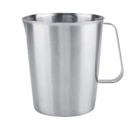Nikou Verre Doseur Inox de 2000 ml, Grand gobelet doseur Pot à lait avec bec de canard En acier inoxydable Pour café latte