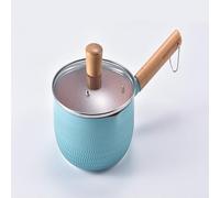 Nikou Wok octogonal avec revêtement en pierre Maifan, poêle de cuisson antiadhésive avec couvercle, poignée en bois confortable, 4 à 6 personnes, poêle profonde, convient pour la cuisson à induction