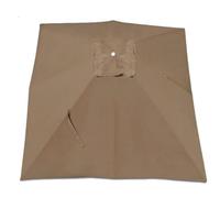 NIKSHI 300x300cm Auvent De Rechange pour Déporté Parasol De Terrasse, Carré Toile De Rechange pour Parasol Tissu De Rechange pour Parasol De Table D'extérieur,Khaki-300x300cm(10x10ft)