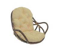 NIKSHI Fauteuil en Rotin Pivotant Coussin pour Fauteuil À Bascule Intérieur Rocker Coussin Pivotant Pad de Remplacement pour Fauteuil Durable Doux Coussin, beige-120×60cm