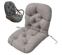 NIKSHI Fauteuil en Rotin Pivotant Coussin pour Fauteuil À Bascule Intérieur Rocker Coussin Pivotant Pad de Remplacement pour Fauteuil Durable Doux Coussin, Light gray-120×60cm