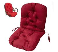 NIKSHI Fauteuil en Rotin Pivotant Coussin pour Fauteuil À Bascule Intérieur Rocker Coussin Pivotant Pad de Remplacement pour Fauteuil Durable Doux Coussin, red-120×60cm