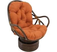 NIKSHI Fauteuil en Rotin Pivotant Coussin pour Fauteuil À Bascule Intérieur Rocker Coussin Pivotant Pad de Remplacement pour Fauteuil Durable Doux Coussin, orange-120×60cm
