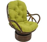 NIKSHI Fauteuil en Rotin Pivotant Coussin pour Fauteuil À Bascule Intérieur Rocker Coussin Pivotant Pad de Remplacement pour Fauteuil Durable Doux Coussin, Grass green-120×60cm
