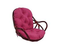 NIKSHI Fauteuil en Rotin Pivotant Coussin pour Fauteuil À Bascule Intérieur Rocker Coussin Pivotant Pad de Remplacement pour Fauteuil Durable Doux Coussin, burgundy-120×60cm