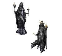 Niktipolos The Witch of The Night Phōsphoros Light Bringer Statue en résine Morning Star Figurine de sorcières grecques Sculpture pour collectionneurs Décoration de maison ou de bureau Figurine en