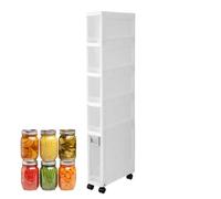 Niktule Armoire De Rangement Haute Et Étroite | Placard Organisateur Mince,Armoire de Salle de Bain pour Petits Espaces,pour Salon Chambre Bureau Cuisine Entrée Coin Toilette