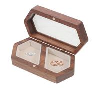 Niktule Boîte À Alliance Jour Du Mariage | Porte-Alliances En Bois Pour Cérémonie,Rangement pour Bijoux pour Marié, Épouse, Mari, Fête de Mariage, Fiançailles, Cérémonie, Anniversaires et Occasions