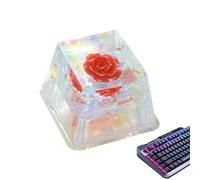 Niktule Capuchons de Clavier à Fleurs sèches, Capuchons de Touches en résine Mignons, Clavier de Jeu de Fleurs sèches Keycap, Remplacement, Brillant grâce au Capuchon de Touche R4 translucide,