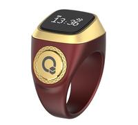 Niktule Counter Prayer Smart Rings, Compteur Doigts Électronique Numérique, Compteurs Numériques avec Batterie Rechargeable, Anneau De Doigt Intelligent avec Affichage, 5 Rappels De Temps De Prière