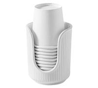 Niktule Distributeur de gobelets en Papier, Organisateur de Distributeur de gobelets en Papier de vanité | Organisateur de Rangement pour Salle de Bain, Blanc, Polypropylène