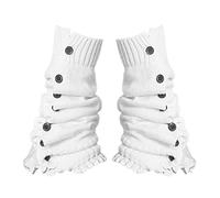 Niktule Jambières tricotées - Jambières japonaises, 1 jambières Chaudes en Tricot d'hiver en Tricot Chaussettes Longues Poignets Botte Topper Legging Pads pour Femmes Lady Filles Cadeau