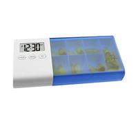 Niktule Pilulier électronique - Pilulier Voyage USB Chronométré,Pilulier 7 Compartiments Scintillation Vibration Alarme Avertissement Écran LCD